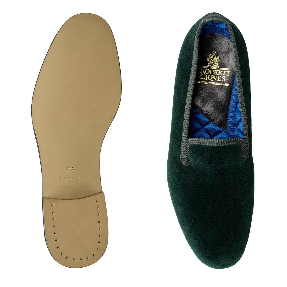 Green velvet sales slippers