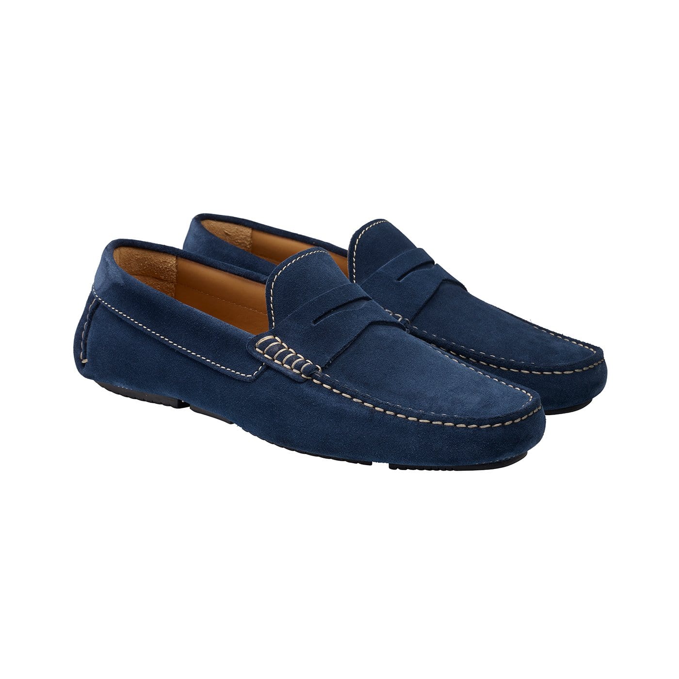 Suede navy store blue loafers